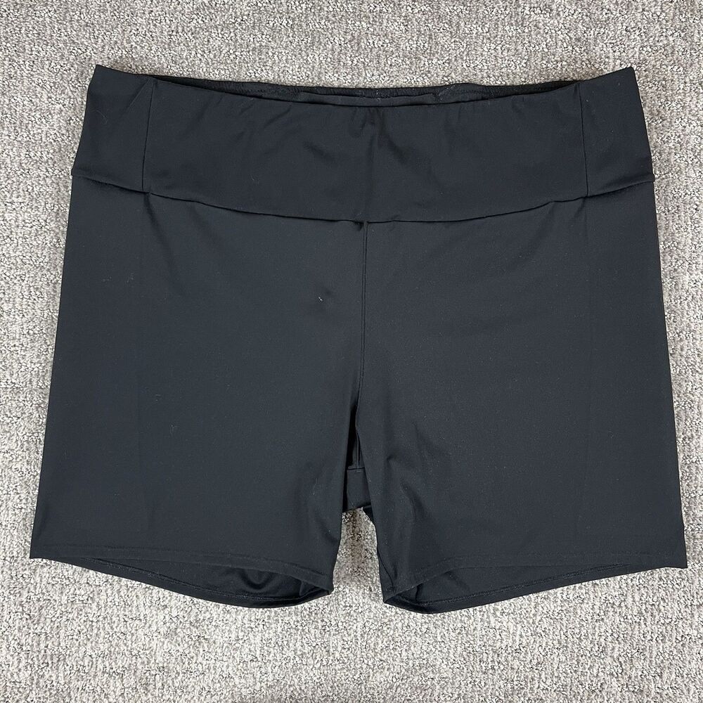 Yitty Bicycle Shorts Womens Plus 6X Shaping Bike Stretch Activewear Black